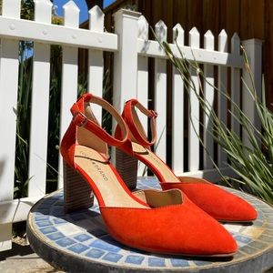 Lucky Brand Orange Heels size 7.5